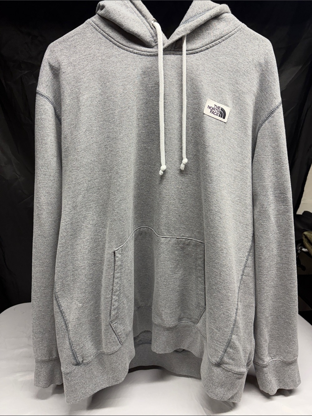 The North Face Men’s Light Gray Crewneck Hoodie Pullover